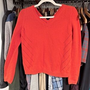 Anthropologie Moth V-Neck Sweater in orange